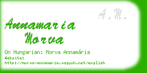 annamaria morva business card